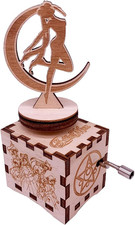Sailor Moon - Carillon in Legno Intagliato Con Manovella, Con Coperchio Girevole