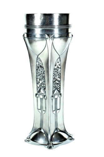 Vaso peltro wmf art nouveau - vaso,