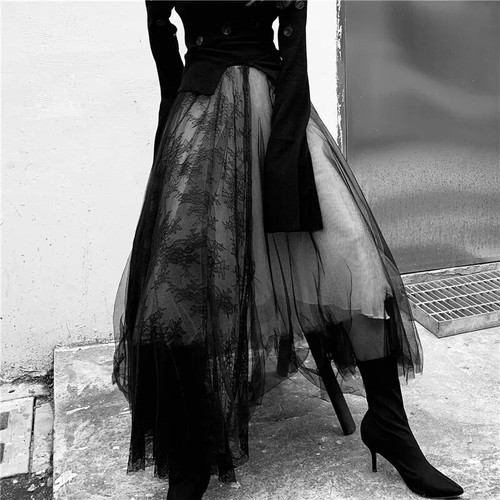 Gonna lunga pizzo elegante - gonna,
