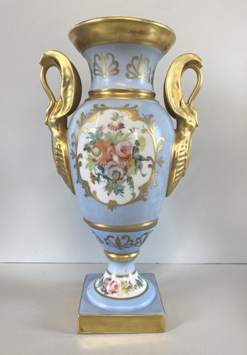 Vaso porcellana azzurra oro - azzurra,
