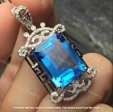 Ciondolo topazio blu 4 ct