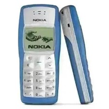 Nokia 1100 usato SOLO INGLESE BLU TASTI SBLOCCATO CELLULARE TELEFONO vintage GSM