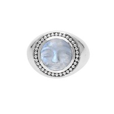 Anello uomo viso pietra di