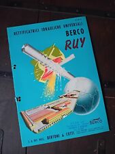 BERCO RETTIFICATRICI OFFICINA MECCANICA MACCHINE UTENSILI brochure originale 