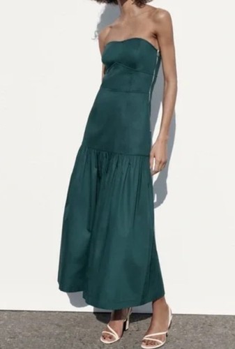 Zara abito midi senza spalline - zara,