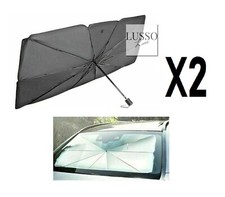 X2 Ombrello Parasole Per Auto Parabrezza Anteriore Pieghevole 140X79 cm Grande