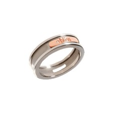 Anello Uomo BLISS Titanio Fascia Rosè Silver Diamante Naturale ct. 0,0054