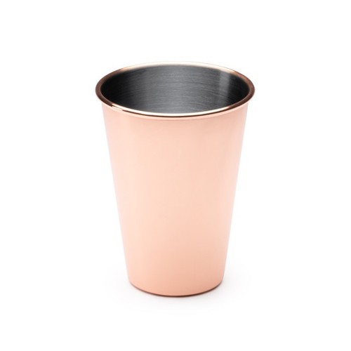Bicchiere acciaio inox con - in,