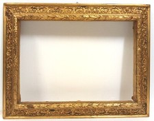 CORNICE LIBERTY antica in legno e pastiglia dorata di alta qualità 1di3