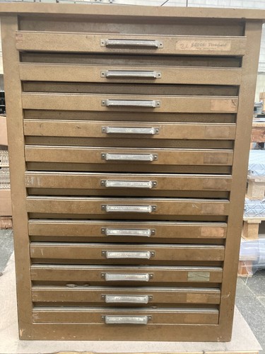Cassettiera legno caratteri