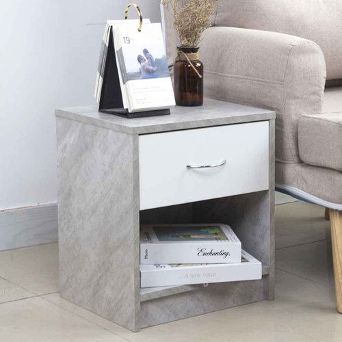 Comodino semplice cemento - comodino,