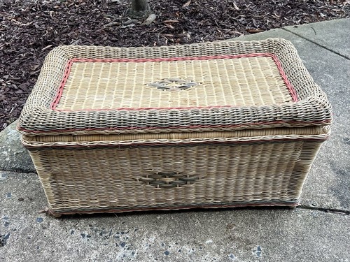 Baule vintage vimini e - baule,