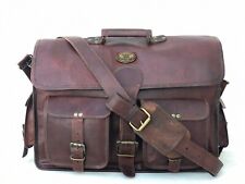 Borsa messenger di qualità in pelle invecchiata da 18" borsa per PC computer ...