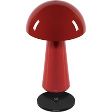 CENTURY LAMPADA LUME TAVOLO RICARICABILE COCO ROSSO  PORTATILE TOUCH VINTAGE LED