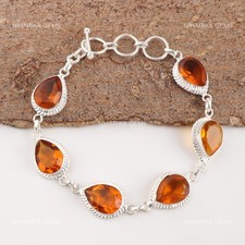 925 Argento Pera Citrino