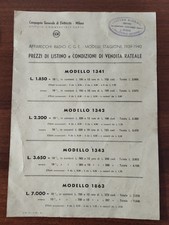 LISTINO PREZZI RADIO CGE