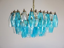 Elegant Murano Poliedri Chandelier - Carlo Scarpa