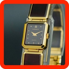 RAROVintage1987[MINT] SEIKO LASSALE 1E50-505H Bracciale Vetro Vino-Oro...
