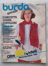 Burda 1986/S con cartamodelli: camicette, gonne pantaloni, moda jeans, gilets