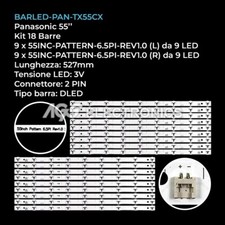 KIT 18 BARRE STRIP 9 LED TV