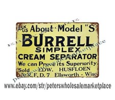 Insegna latta metallo Burrell