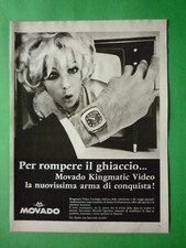 MOVADO KINGMATIC Pubblicità 1 pagina originale 1969 OROLOGIO VIDEO