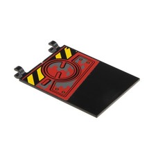 1x Lego bandiera 6x5 nera