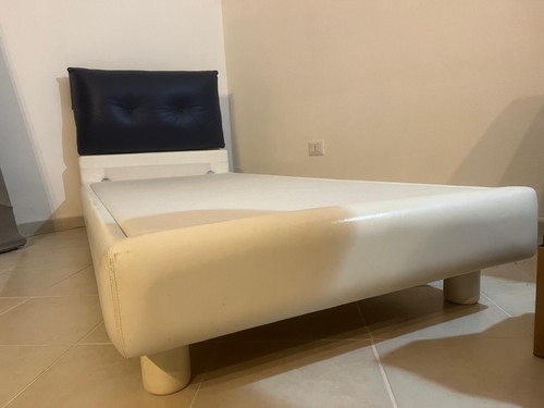 Letto singolo vera pelle - letto,