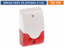 SIRENA PIEZOELETTRICO DA INTERNO LED AVVISO ACUSTICO OTTICO PER SISTEMI ALLARME
