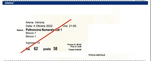 Biglietto concerto ligabue - biglietto,