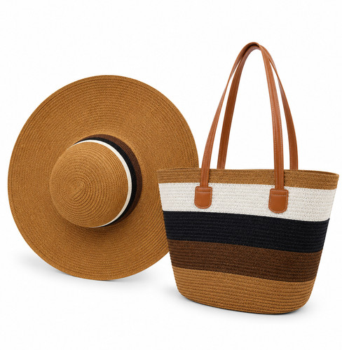 Borsa rafia cappello paglia - borsa,