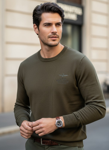 Maglia uomo verde - , militare