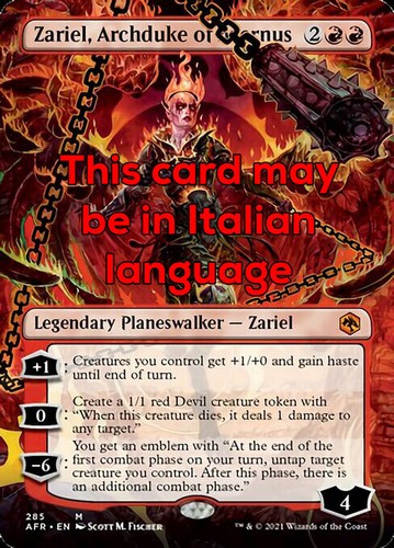 Mtg zariel archduke of - mtg,