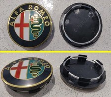 COPRIMOZZI ALFA ROMEO GIULIETTA MITO BRERA 147 TAPPI RUOTA DORATO 50MM x4
