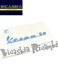 7117 - LIBRETTO USO E MANUTENZIONE RIPRODUZIONE VESPA 50 R L N