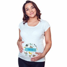 Maglia premaman grafica neutra