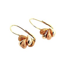 Orecchini Nodo Tre Ori 18kt - Oro Rigenerato