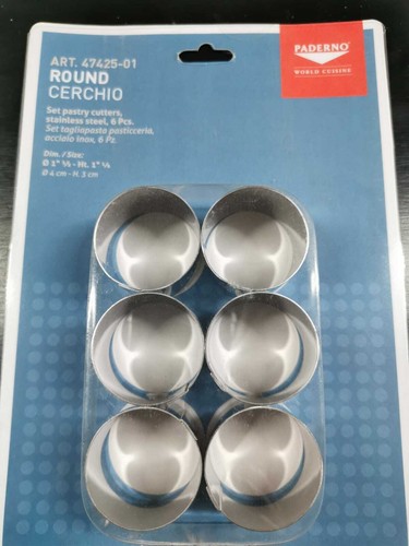 Coppapasta tondo inox h 3 - tondo, h.3