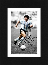 FOTO Autografo 8X6 Montaggio Firmato DIEGO MARADONA Stampa Pronta Cornice ARGENTINA