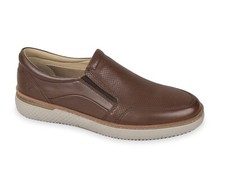 Scarpe mocassini slip-on Valleverde 360990A pelle marrone SCONTO DA LISTINO