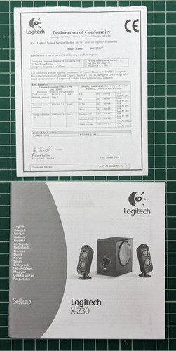 Istruzioni per logitech 230 - logitech, x-230