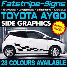 da montare TOYOTA AYGO GRAFICA ADESIVI STRISCE DECALCOMANIE AB10 AB40 VVTI 1.0 1.2 1.4