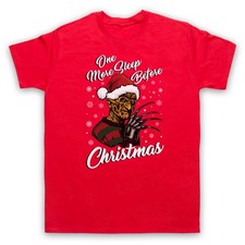 Maglietta Freddy Krueger One More Sleep Natale Adulti tutte le taglie e col