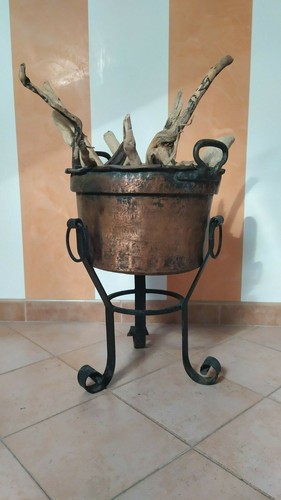 Paiolo rame antico originale - paiolo,