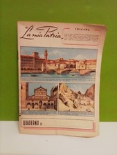 Quaderno scuola vintage anni 50 la mia patria Toscana 