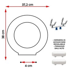 SEDILE COPRIWATER COMPATIBILE HATRIA SPEA YOU & ME BIANCO
