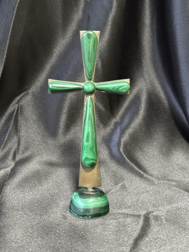 Vintage malachite brass - malachite,