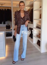 ZARA NUOVO BLAZER DONNA SARTORIALE STAMPA ANIMALIER GIACCA LEOPARDATA XS-XL 8530/213/051