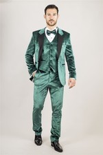 Da Uomo 3 Pezzi Velluto Verde