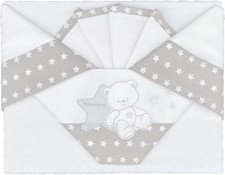 3/400D50 GRIGIO Set 3 Pezzi Lenzuola Letto a Cancellino (Culla Con Sbarre)